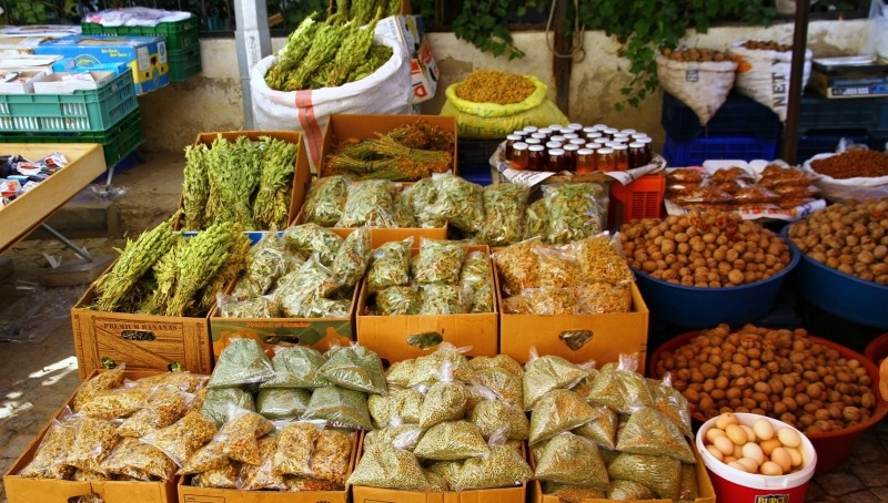 Kuzey Ege'de yerel üreticilerin ürünlerinin satıldığı köy pazarı